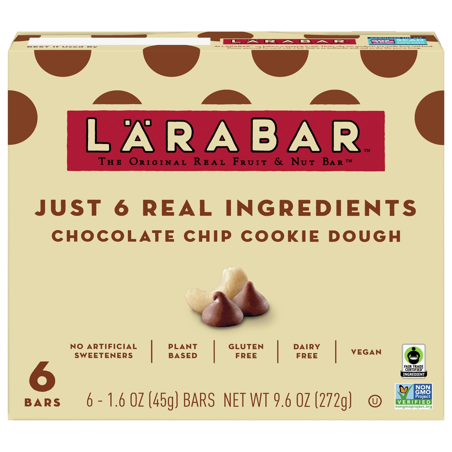 Larabar - Masa para galletas con chips de chocolate - Caja de 8-6/1.6 oz