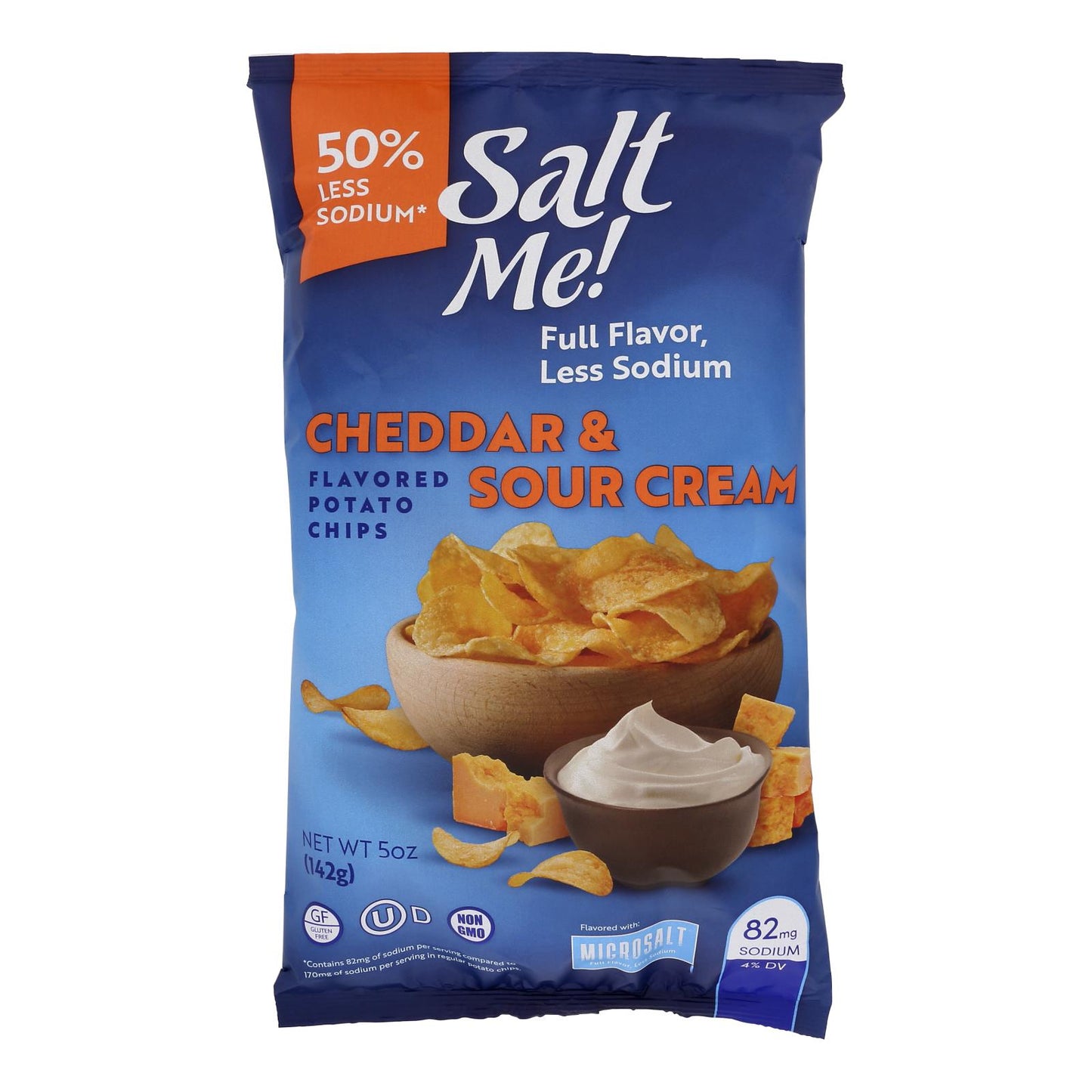 Saltme! - Potato Chips Ched Sr Cream - Case Of 12-5 Oz