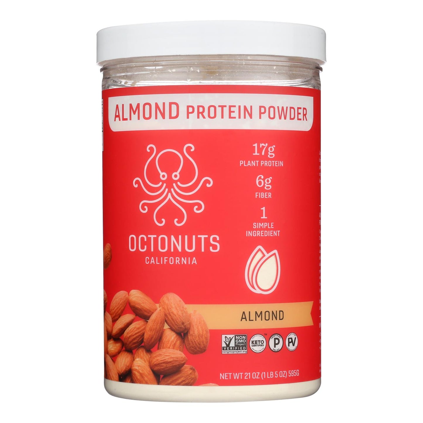 Octonuts - Proteína de almendras en polvo - Caja de 8 - 21 oz