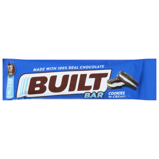 Built Bar - Barrita de proteína con sabor a galletas y crema - Caja de 12 - 49 gr