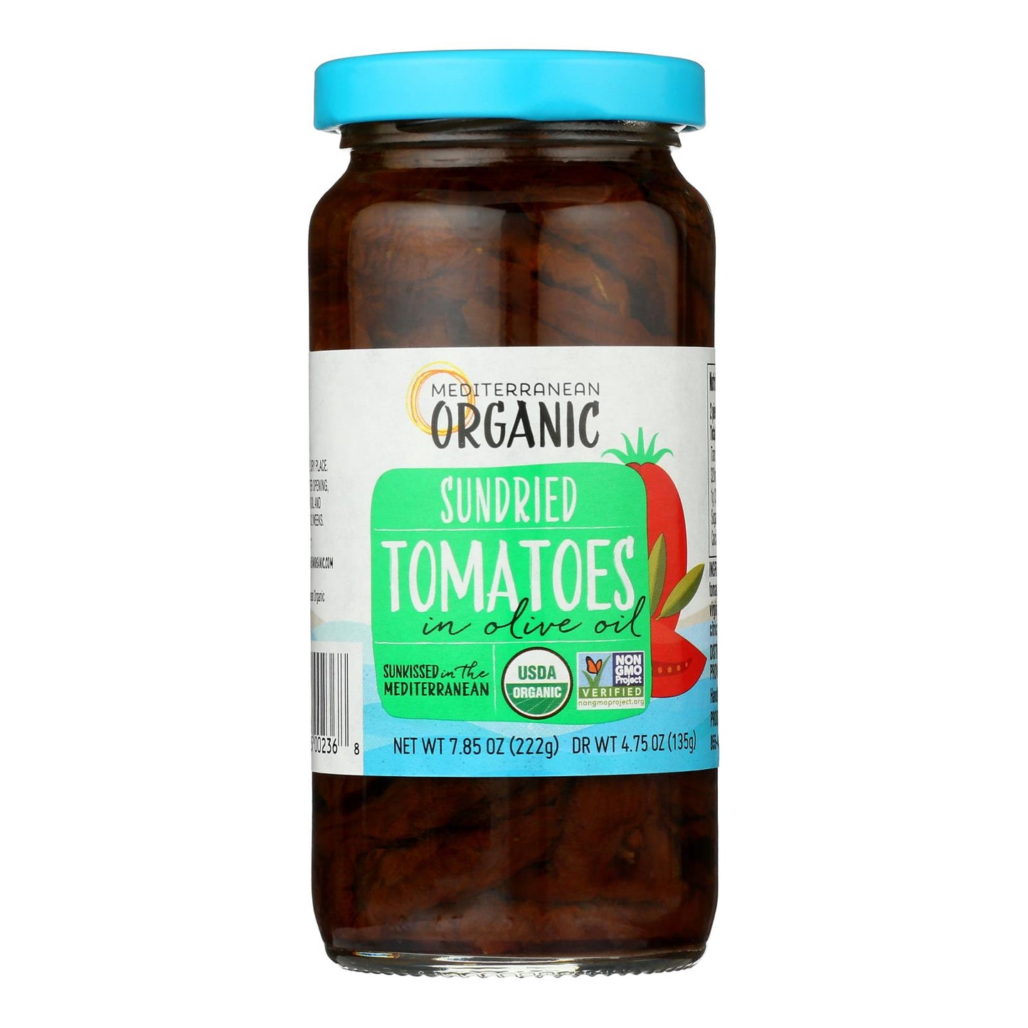 Aceite de tomate orgánico mediterráneo seco y deshidratado (caja de 12) de 7,85 oz