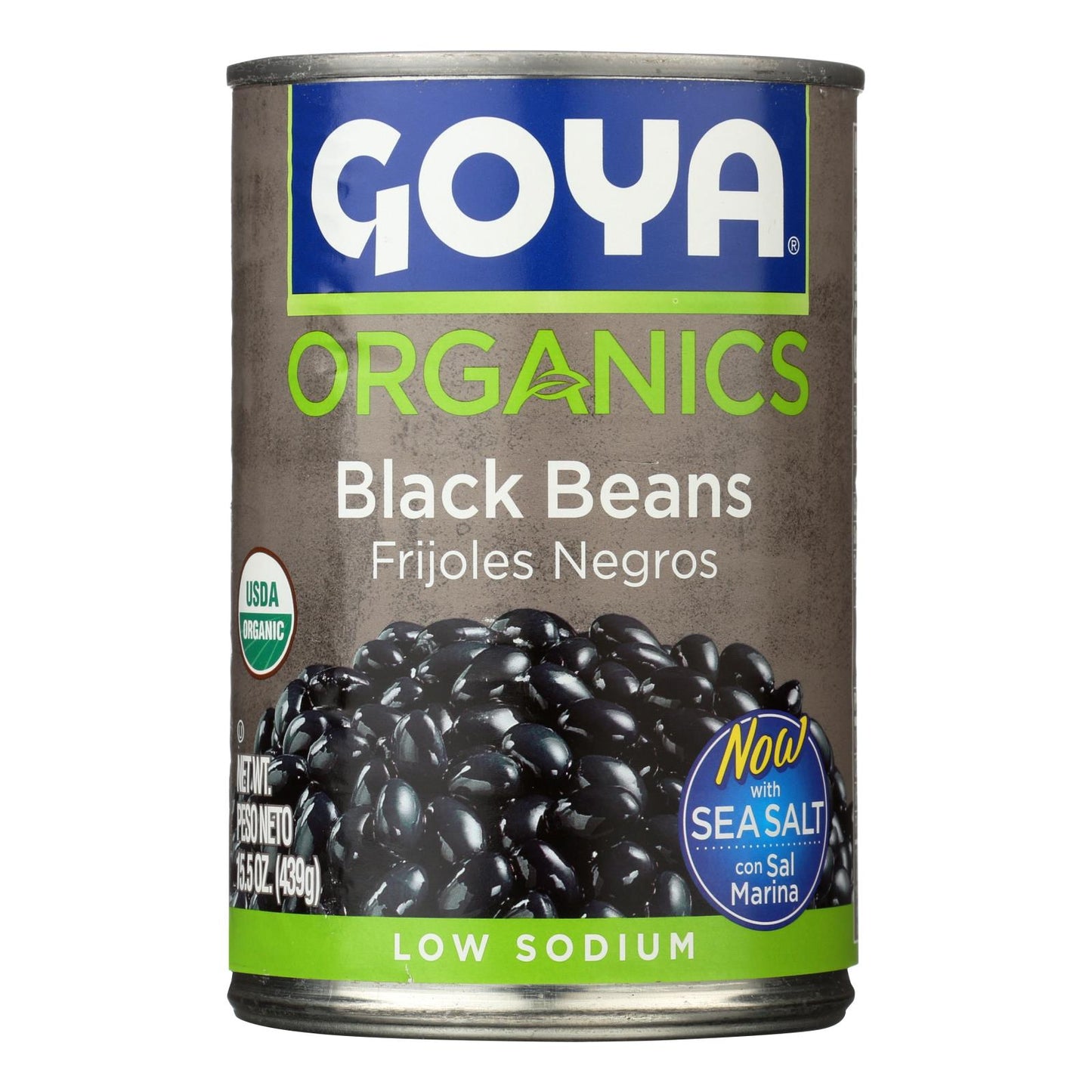 Goya - Frijoles Negros Bajos en Sodio - Caja de 24 - 15.5 Oz