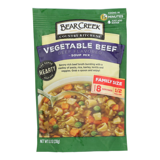 Bear Creek - Mezcla de sopa de verduras y carne de res - Caja de 6 a 8,1 oz