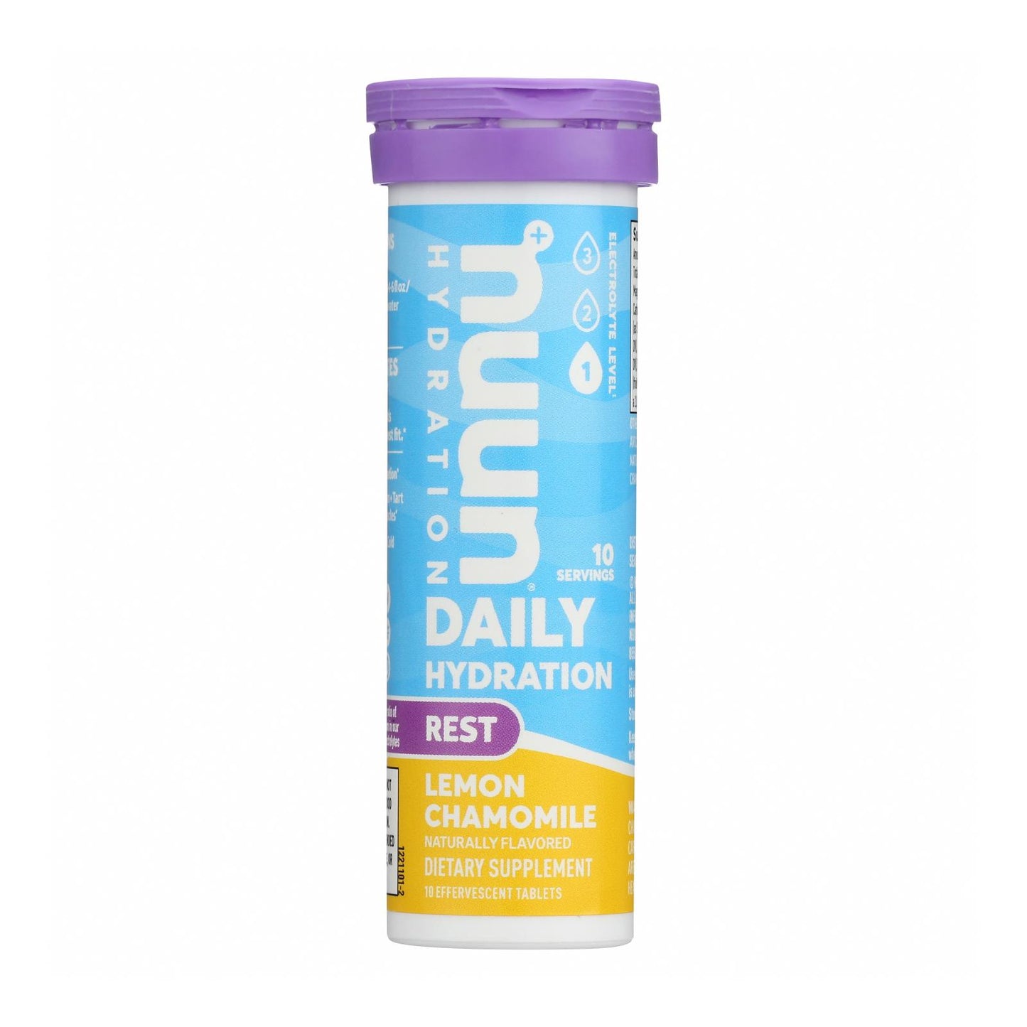 Nuun Hydration - Tableta para beber Rest Lemon Chamom - Caja de 8 - 10 tabletas
