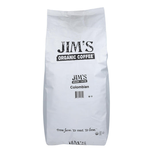 Café orgánico en grano de Jim, colombiano, Santa Marta, Montesierra - Artículo individual a granel - 5 libras