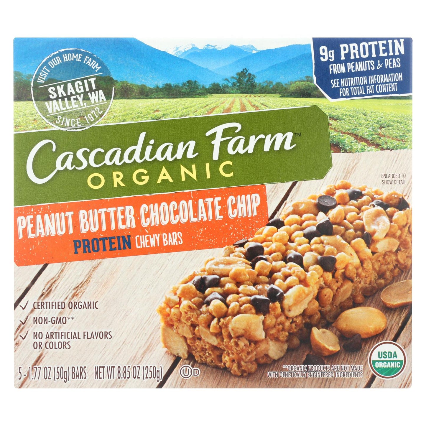 Barras masticables orgánicas de Cascadian Farm, nueces tostadas con miel, caja de 12, 8,85 oz