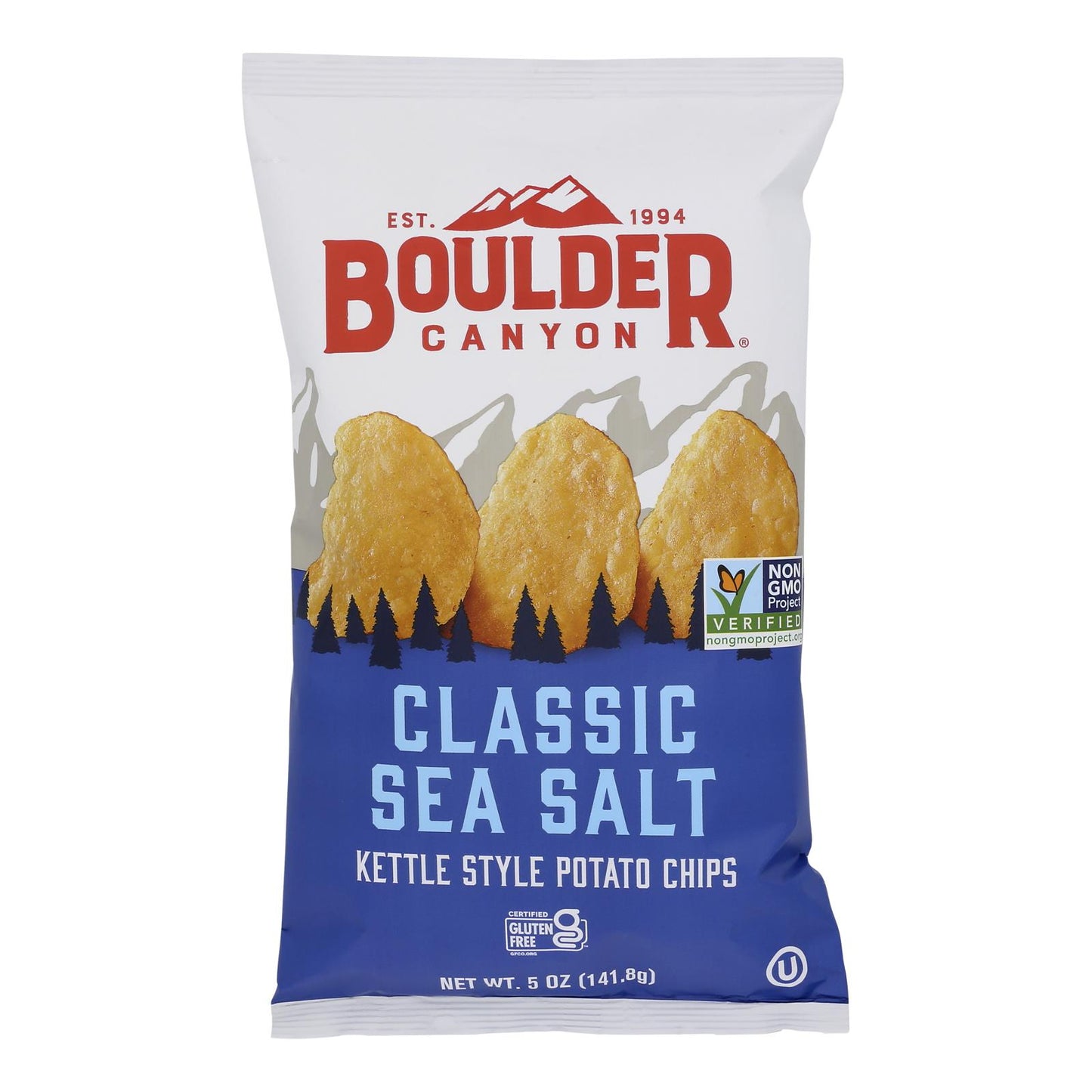 Boulder Canyon - Papas fritas totalmente naturales - Caja de 12 - 5 oz.