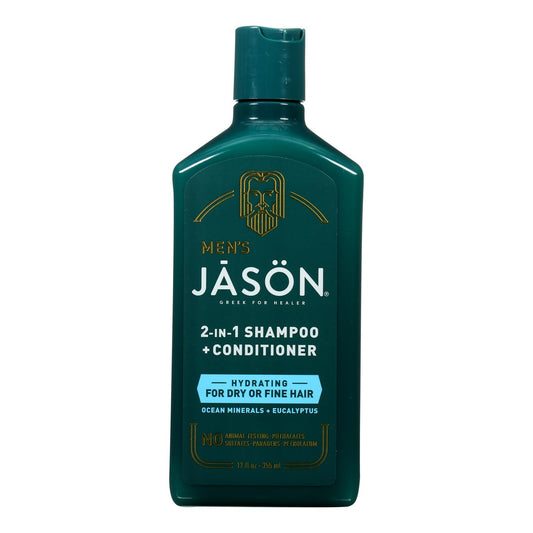 Jason Natural Products - Champú y acondicionador hidratante 2 en 1 - 1 unidad - 12 fl oz