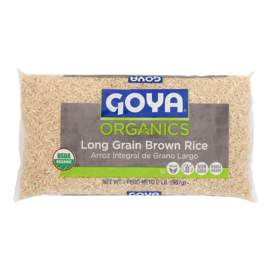 Goya - Arroz integral de grano largo - Caja de 12 - 2 libras