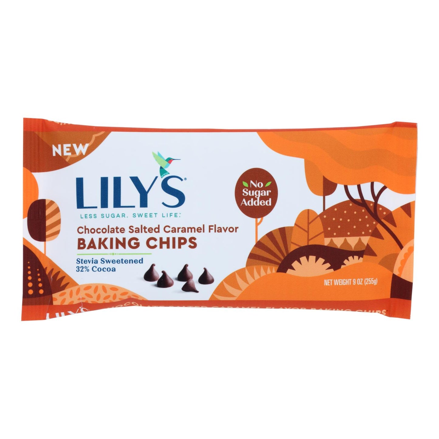 Lilys - Chips de chocolate con caramelo salado - Caja de 12 unidades de 9 oz