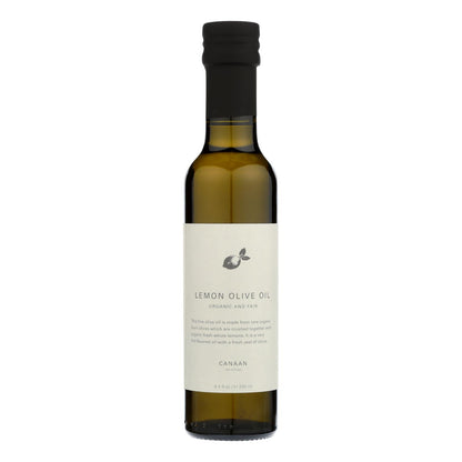 Aceite de oliva con limón de comercio justo de Canaán - Caja de 6 - 8,4 Fz