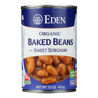 Eden Foods 有机高粱和芥末烤豆 - 12 箱 - 15 盎司。