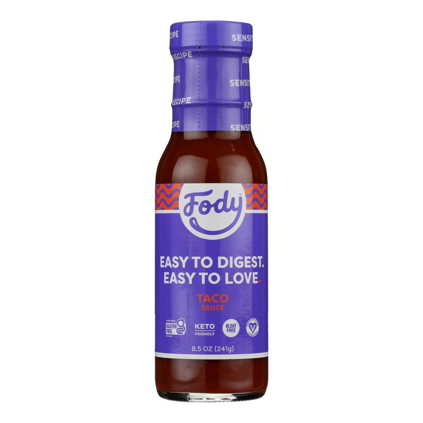 Fody Food Company - Salsa para tacos sin gluten - Caja de 6 - 8,5 oz