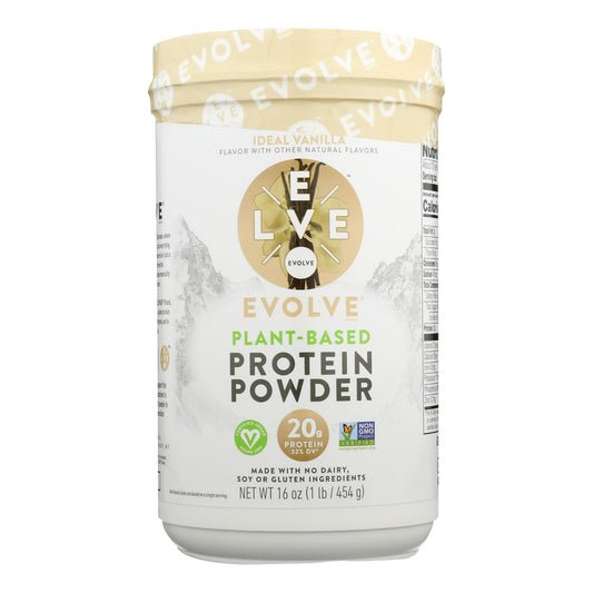 Proteína en polvo ideal de vainilla Evolve Real Plant-powered - 1 unidad - 16 oz