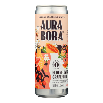 Aura Bora - Spk Water Eldflwr Pomelo - Caja de 12-12 oz