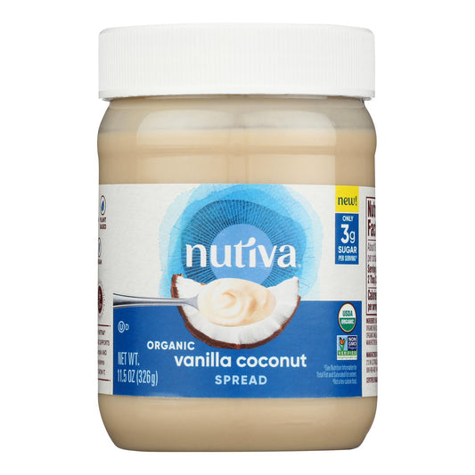 Nutiva - Crema para untar de vainilla y coco - Caja de 6 - 11,5 oz