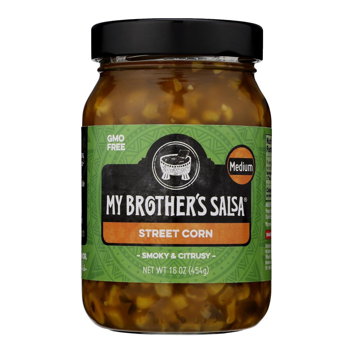 Salsa de mi hermano - Salsa Street Corn Medium - Caja de 6-16 oz