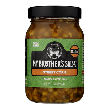 Salsa de mi hermano - Salsa Street Corn Medium - Caja de 6-16 oz