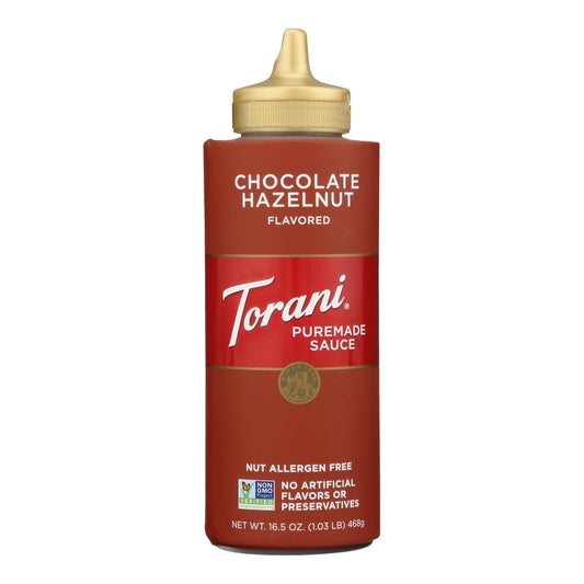 Torani - Salsa Puremade Chocolate Avellana - Caja De 4 - 16.5 Fz