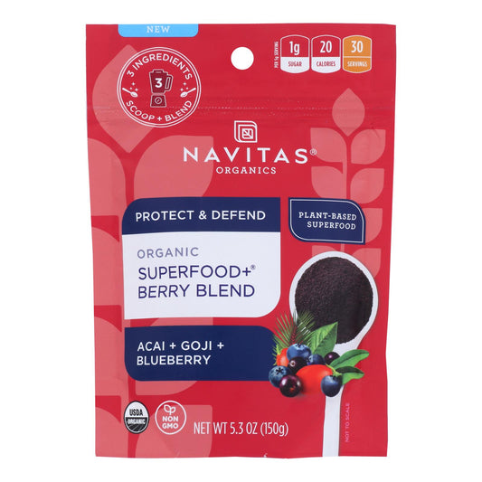 Navitas Organics - Mezcla de bayas silvestres - Caja de 6 - 5,3 oz