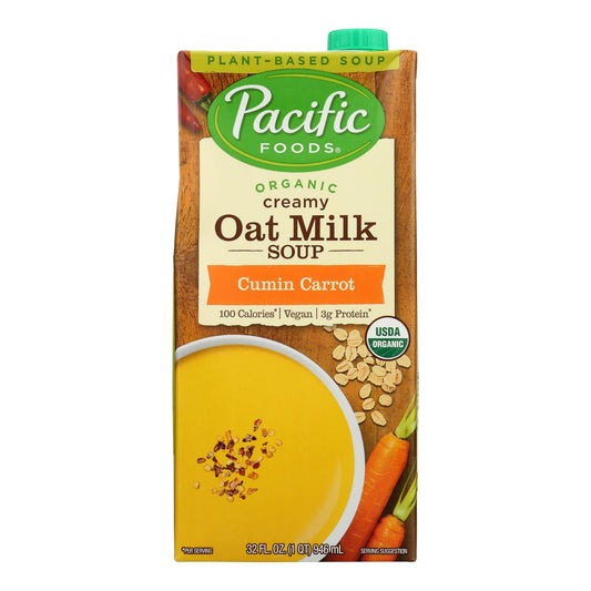 Pacific Foods - Sopa de avena con crema de comino y 12 ml - Caja de 12 - 32 fz