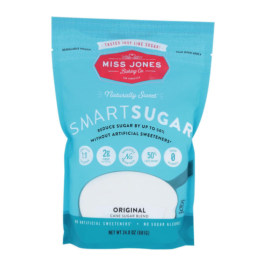 Miss Jones Baking Co - Mezcla de azúcar de caña Smartsugar - Caja de 6 - 24 oz