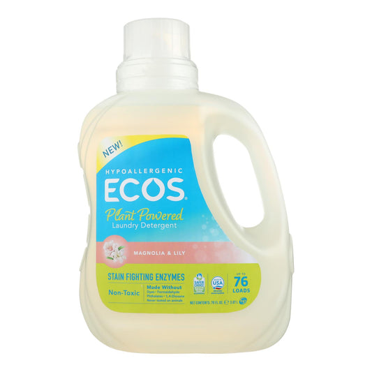 Ecos - Detergente para ropa Magnolia&amp;lily - Caja de 4 - 70 Fz