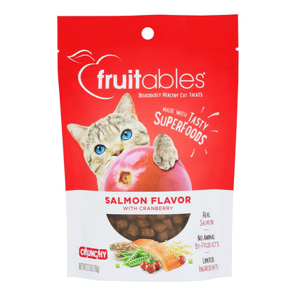 Fruitables - Golosinas para gatos con sabor a salmón y arándanos - Caja de 10 - 2,5 oz