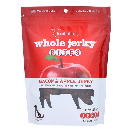 Fruitables - Dog Trt Jrky Bite Bcn&amp;apl - Caja de 6-12 oz