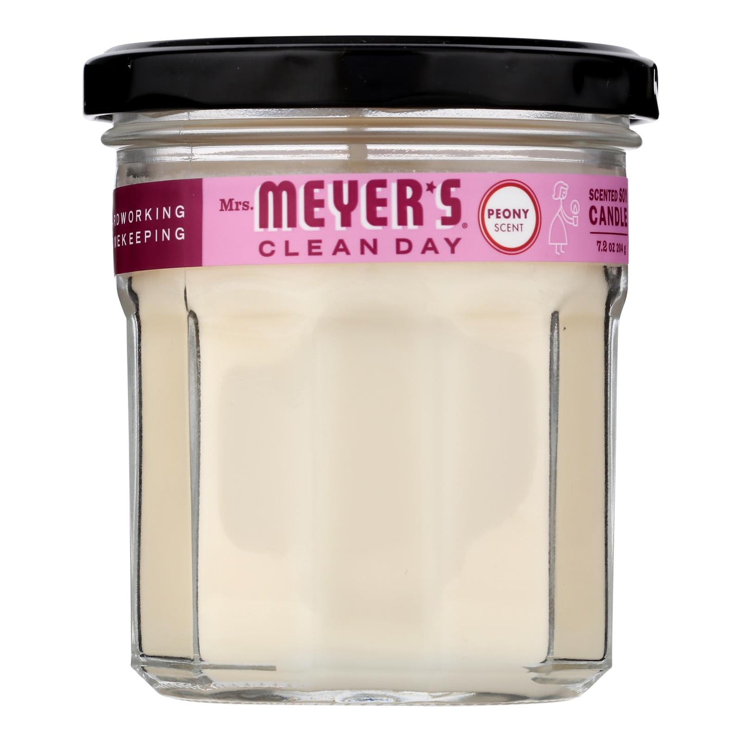 Vela de soja con aroma a peonía Mrs. Meyer's Clean Day (caja de 6 a 7,2 oz)