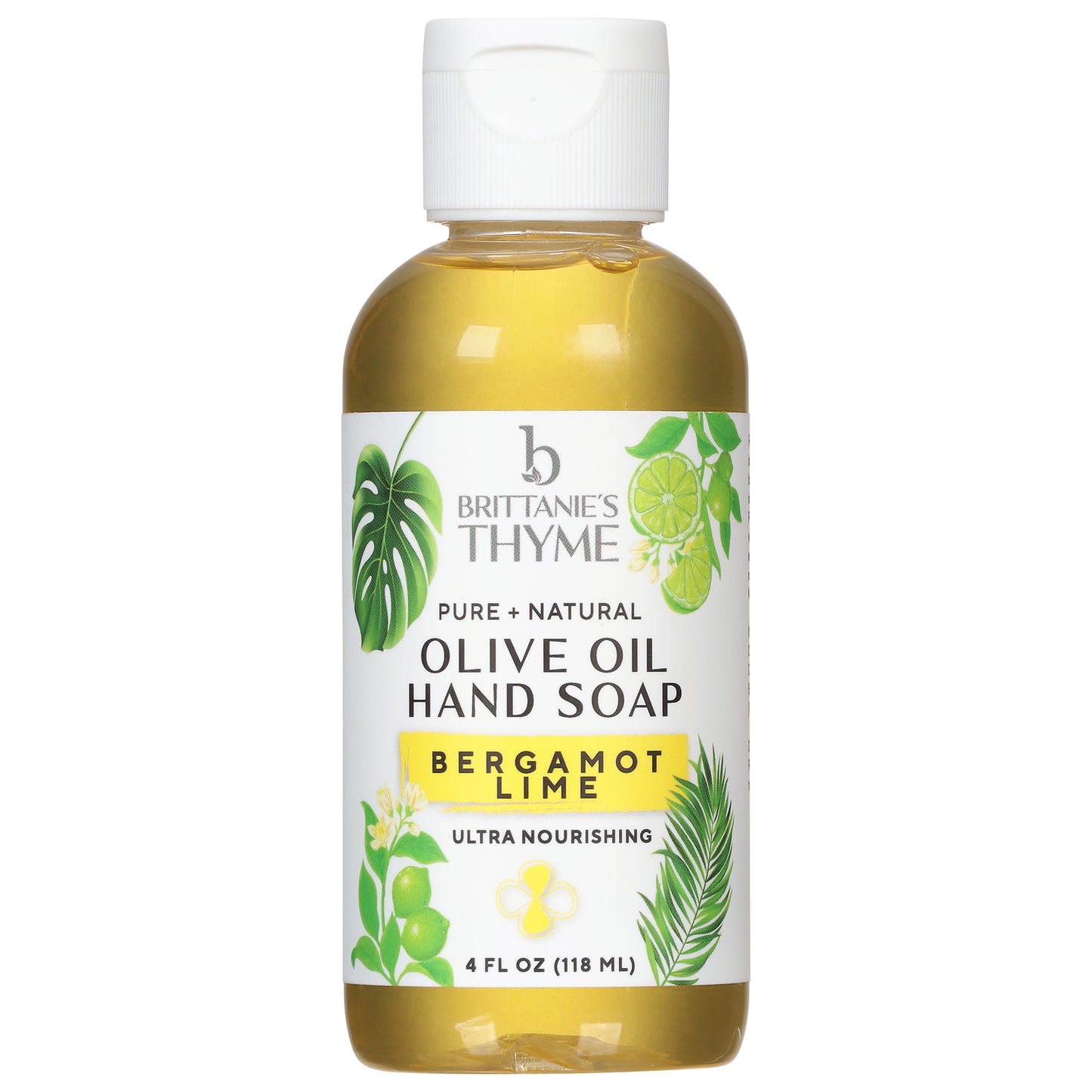 Brittanie's Thyme - Jabón líquido para manos con sabor a lima y menta - 1 unidad - 4 fz