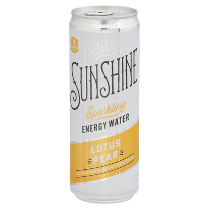 Sunshine Beverages - Agua mineral con gas Lotus Pear - Caja de 12 - 12 Fz