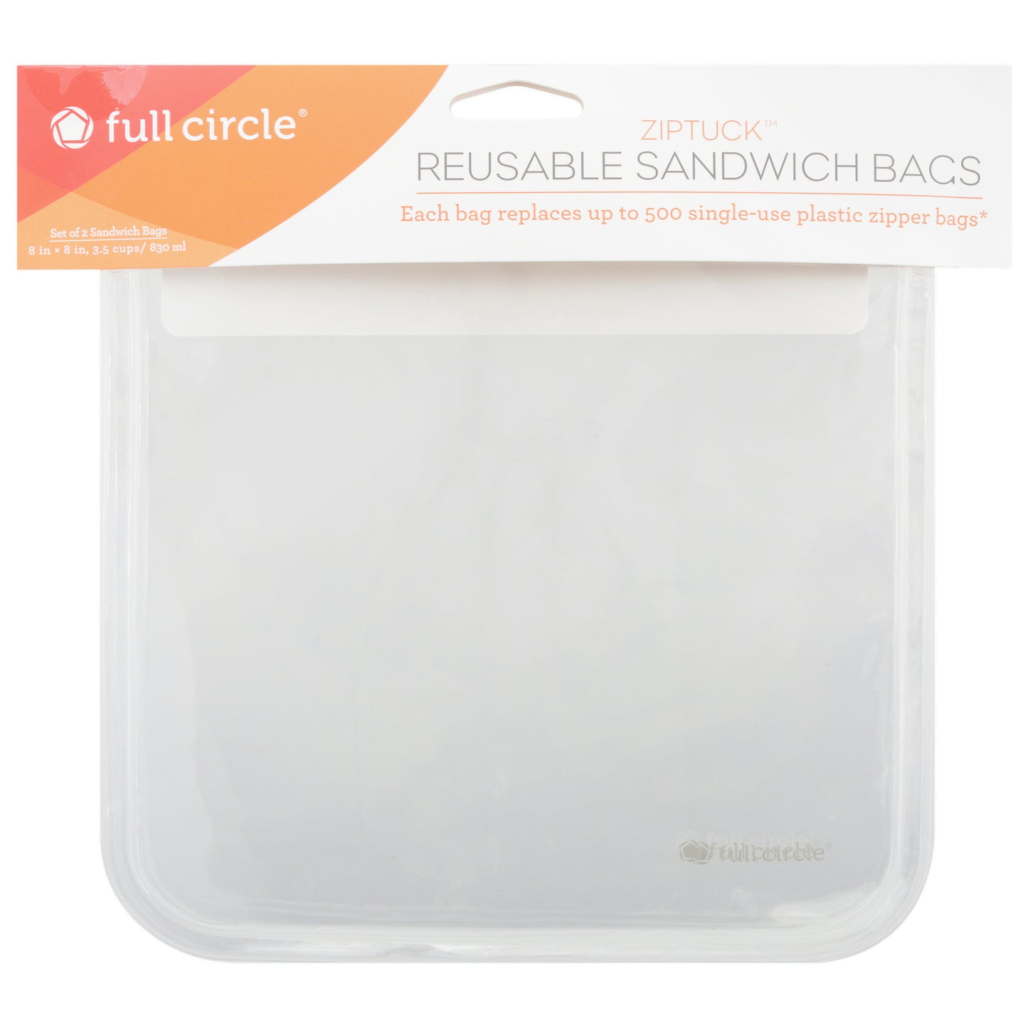 Full Circle Home - Bolsa tipo sándwich con cierre de cremallera - Caja de 12 - 2 unidades