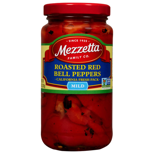 Pimientos Mezzetta - Pimientos rojos asados ​​- Caja de 12 - 10 oz