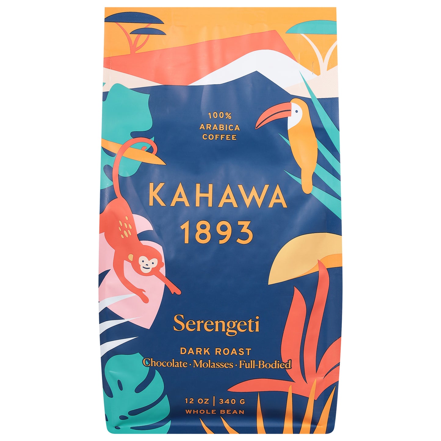 Kahawa 1893 - 塞伦盖蒂全豆深烘焙咖啡 - 6-12 盎司一箱