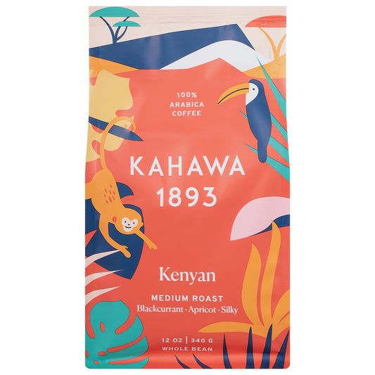 Kahawa 1893 - 肯尼亚中度烘焙咖啡豆 - 6-12 盎司一箱