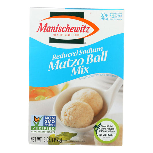 Manischewitz - 低钠无酵饼球混合物 - 12 个一箱 - 5 盎司。