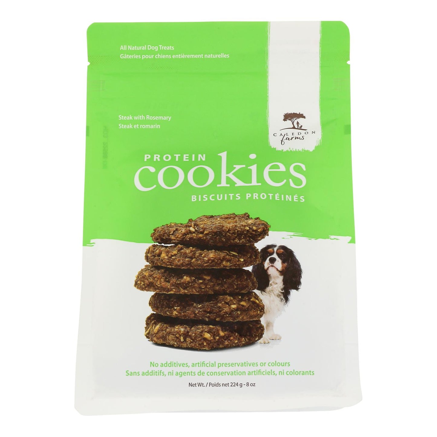 Caledon Farms - Galletas proteicas Dg Trt Rsmry Stk - Caja de 4 a 8 oz