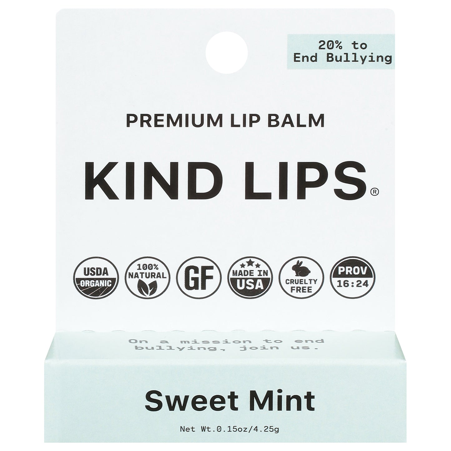Kind Lips - Bálsamo labial con sabor a menta dulce - Caja de 12 unidades (0,15 oz)
