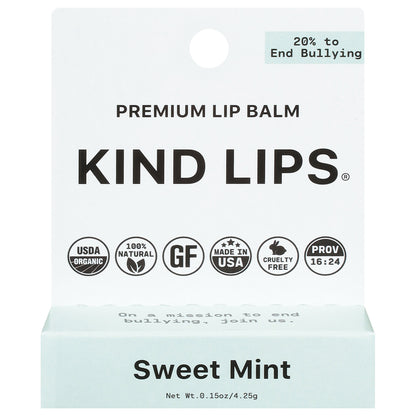 Kind Lips - Bálsamo labial con sabor a menta dulce - Caja de 12 unidades (0,15 oz)