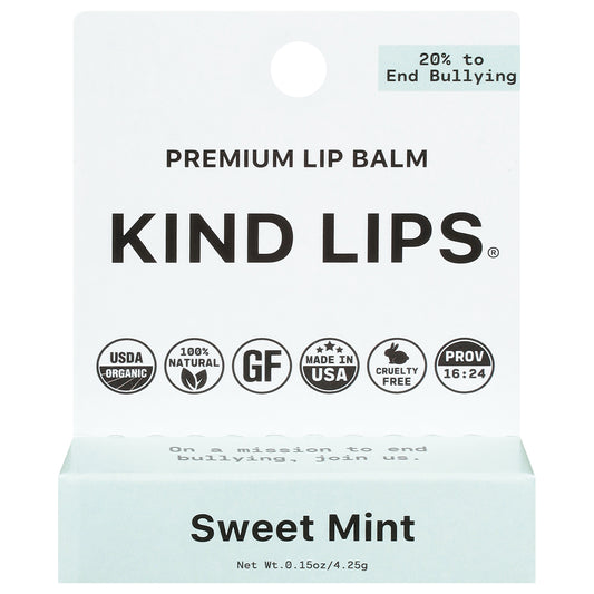 Kind Lips - Bálsamo labial con sabor a menta dulce - Caja de 12 unidades (0,15 oz)