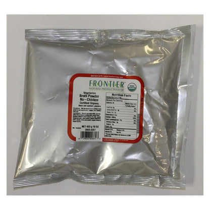 Polvo de caldo de hierbas Frontier orgánico sin pollo - Producto a granel individual - 1 lb