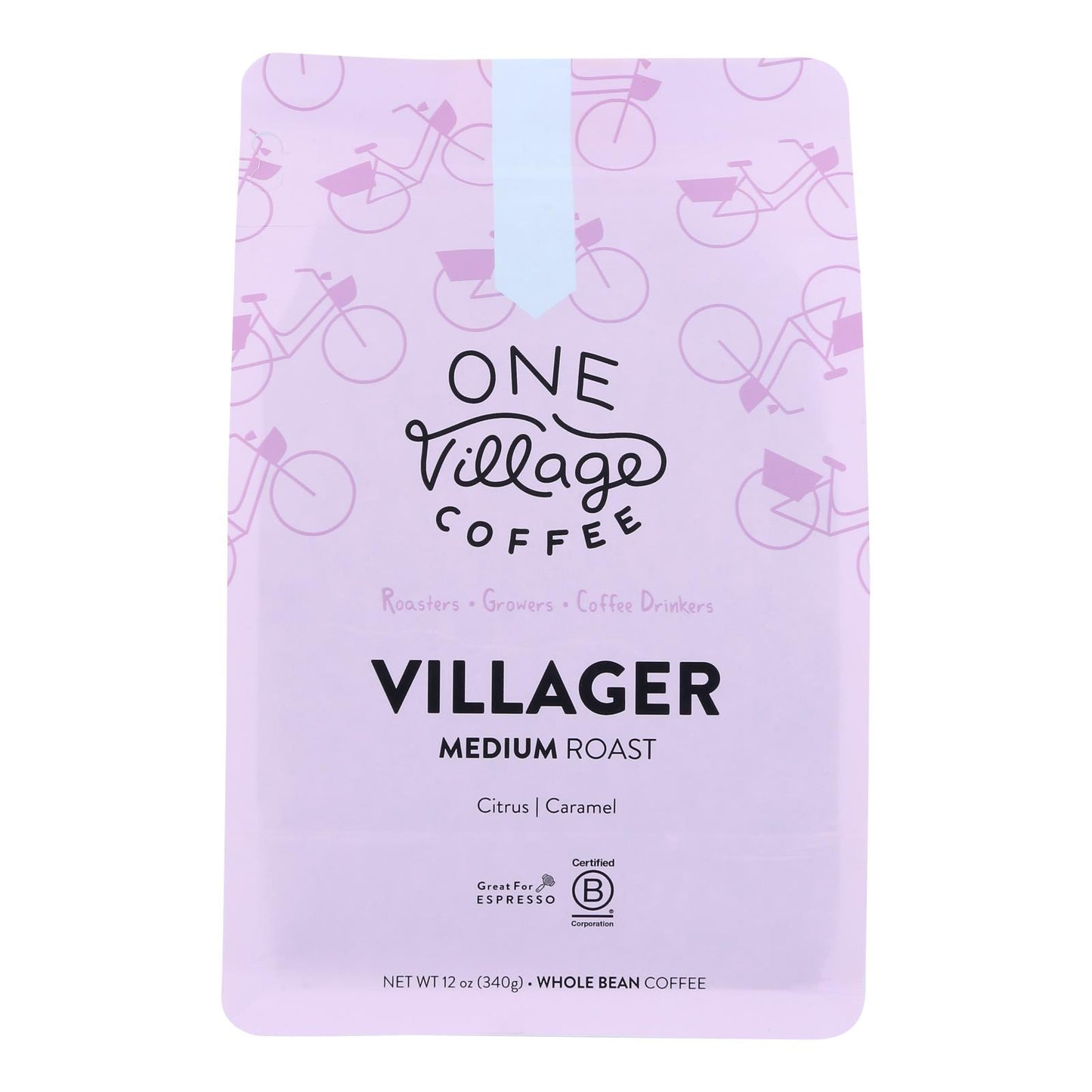 Café de One Village Coffee - Café Villager de grano mediano - Caja de 6 a 12 oz