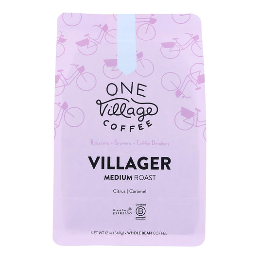 Café de One Village Coffee - Café Villager de grano mediano - Caja de 6 a 12 oz