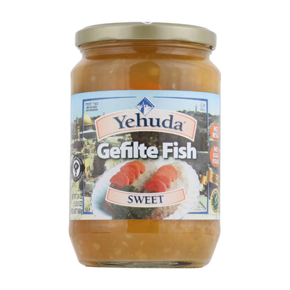 Pescado Gelfilte Yehuda Matzo - Dulce - Caja de 12 - 24 oz.