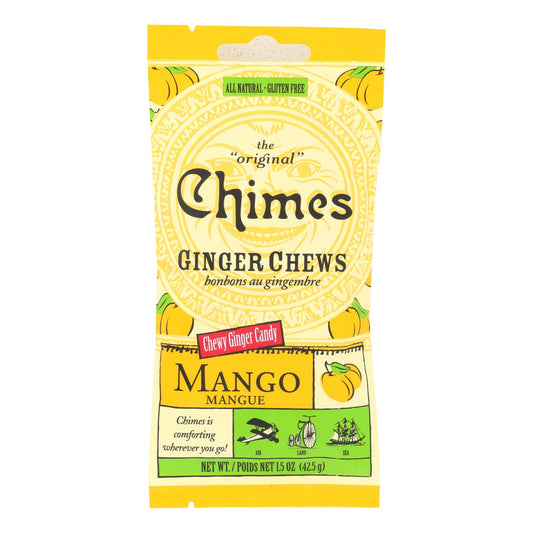 Chimes - Masticables de jengibre - Mango tropical - 1.5 oz - Caja de 12