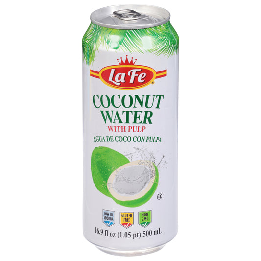 La Fe - Bebida de agua de coco - Caja de 24 - 16,9 Fz