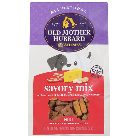 Mini galletas con mezcla sabrosa Old Mother Hubbard, caja de 4, 16 oz