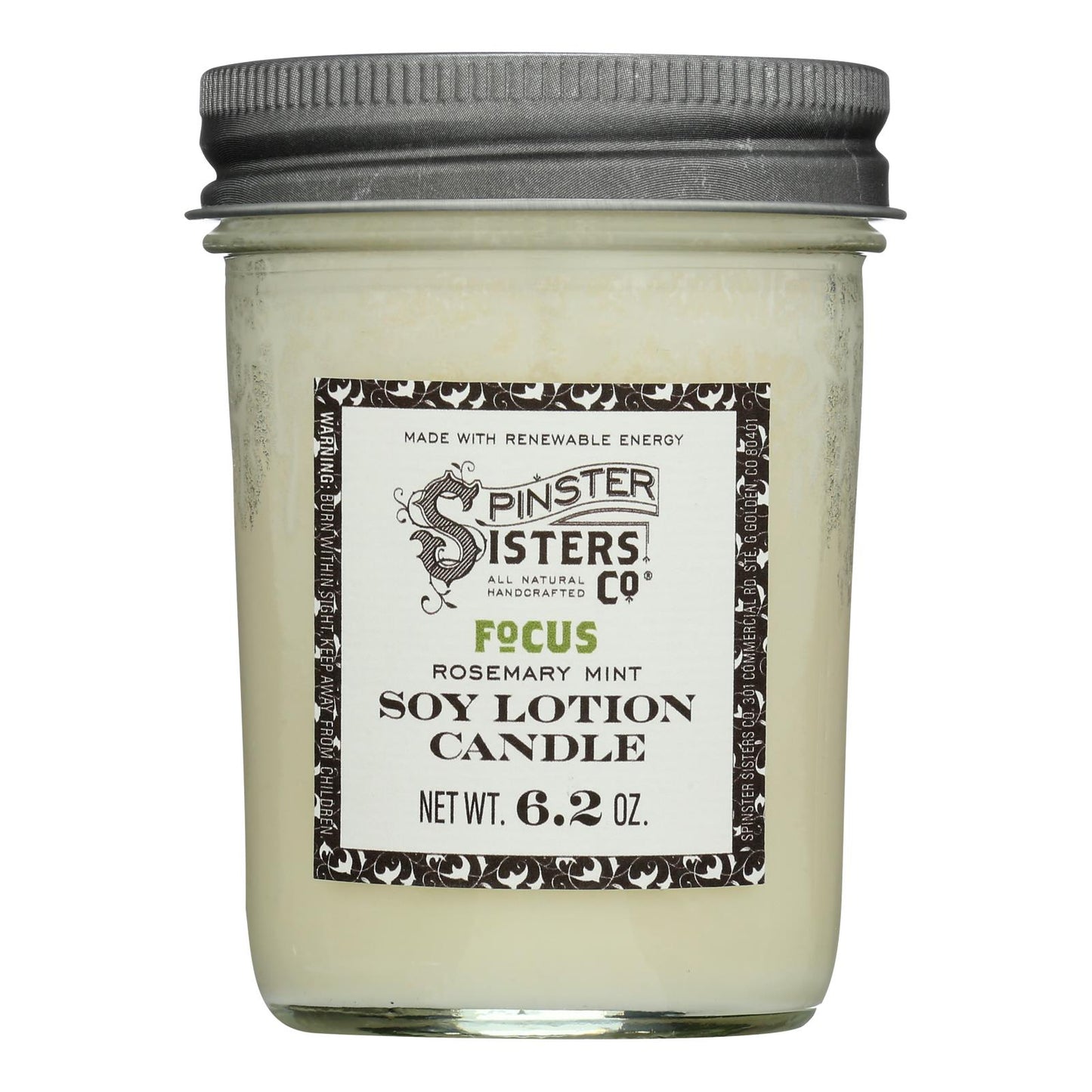 Vela Body Ltn Focus de Spinster Sisters Co. - Caja de 4 - 6,2 oz
