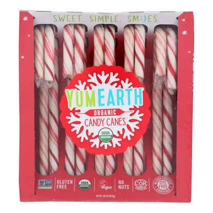 Yumearth - Bastón de caramelo Y Hol 10ct - Caja de 12 - 4,94 oz